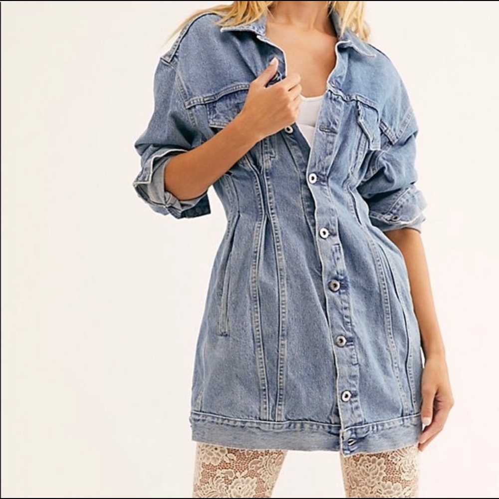 New Levi's Denim Trucker jacket Dress $348